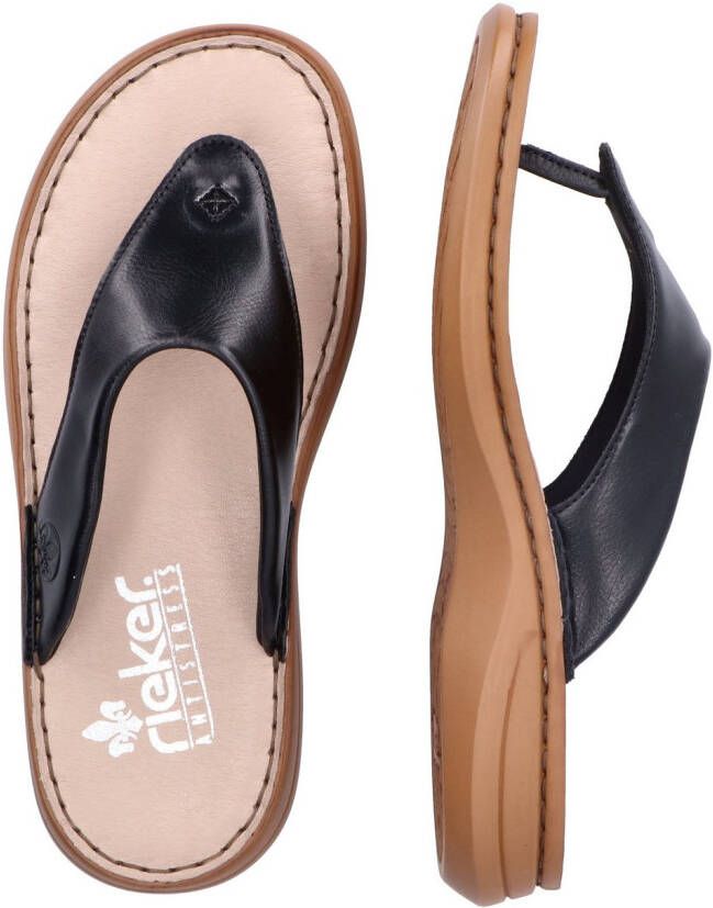 Rieker Teenslippers zomerschoen slippers met tussenstuk voor de tenen