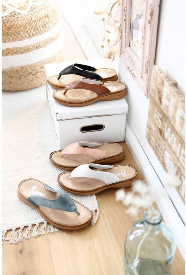 Rieker Teenslippers zomerschoen slippers met tussenstuk voor de tenen