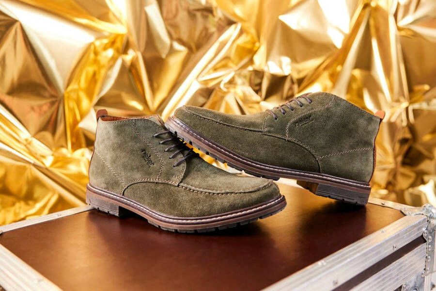 Rieker Veterlaarsjes veterschoenen enkelhoge business-enkellaars met profielzool