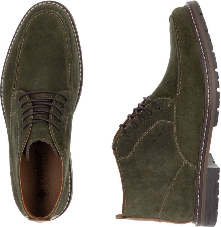 Rieker Veterlaarsjes veterschoenen enkelhoge business-enkellaars met profielzool