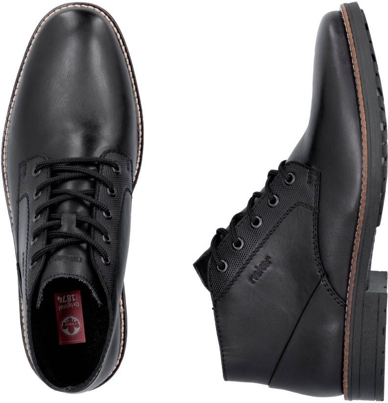 Rieker Veterlaarsjes veterschoenen business-veterschoenen enkellaars met zachte bovenlaag