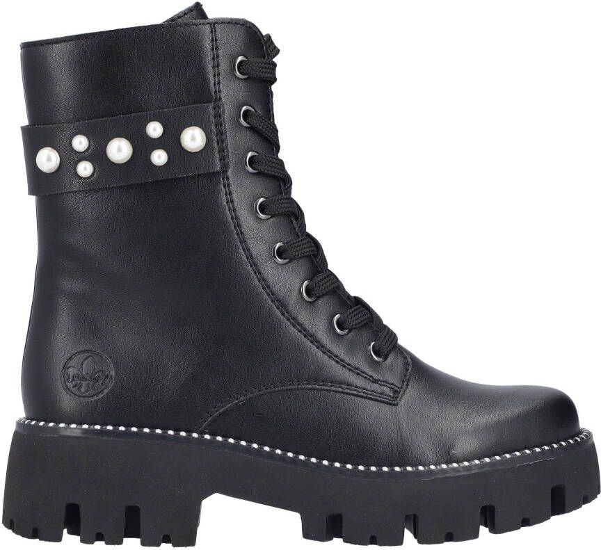 Rieker Veterlaarsjes veterschoenen plateau met extra binnenrits