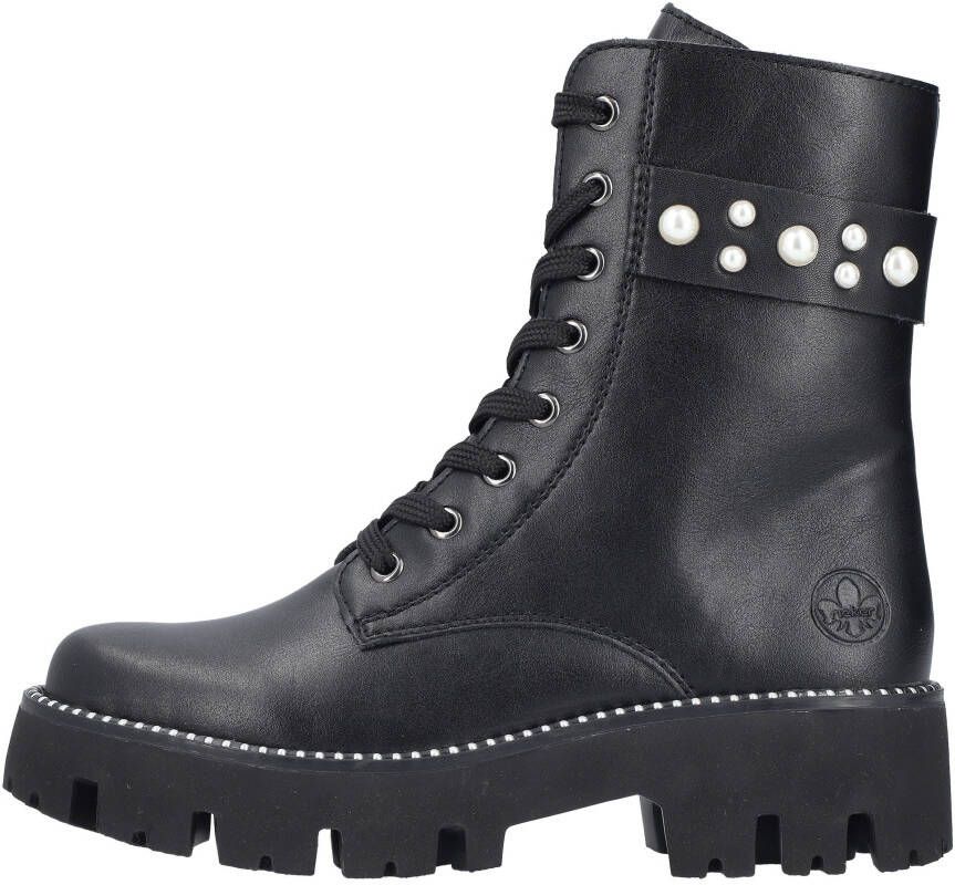 Rieker Veterlaarsjes veterschoenen plateau met extra binnenrits
