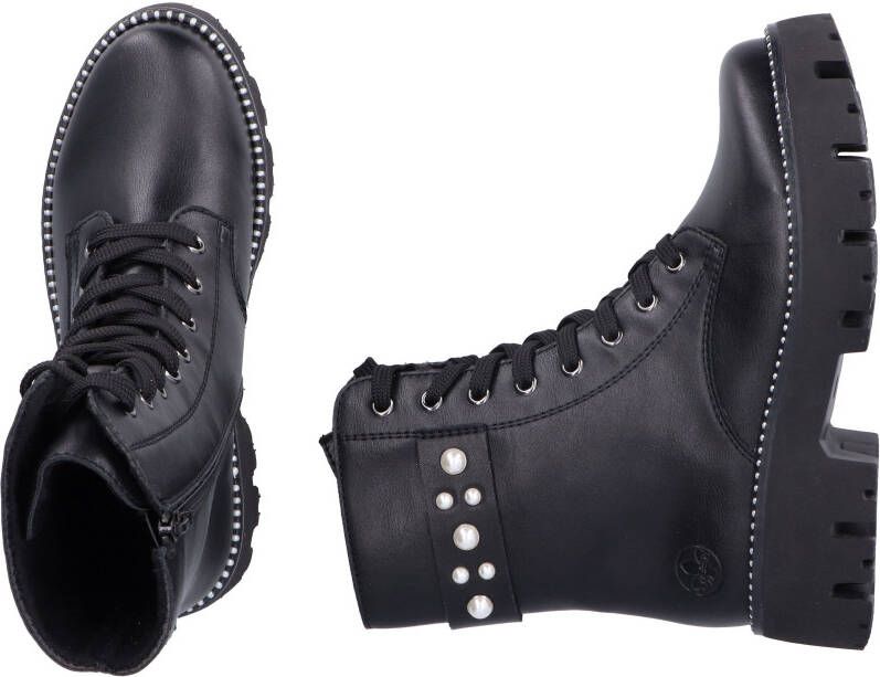 Rieker Veterlaarsjes veterschoenen plateau met extra binnenrits