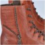 Rieker Veterlaarsjes veterschoenen blokhak met schachtprint en binnenrits - Thumbnail 5