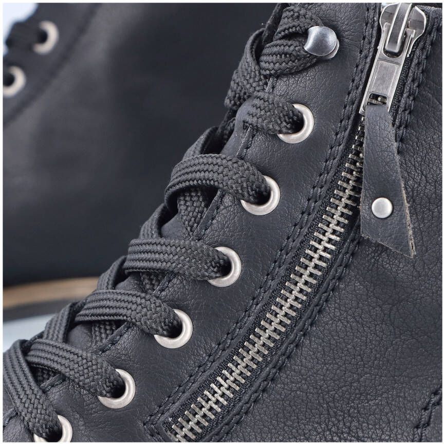 Rieker Veterlaarsjes veterschoenen blokhak in klassieke vorm