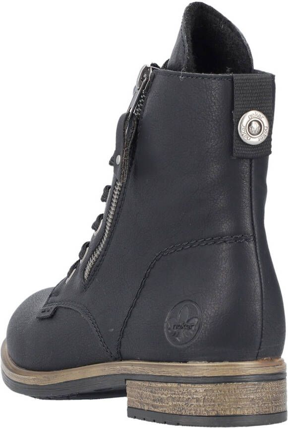 Rieker Veterlaarsjes veterschoenen blokhak in klassieke vorm