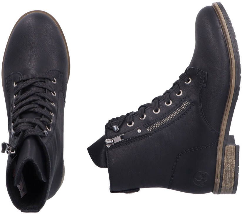 Rieker Veterlaarsjes veterschoenen blokhak in klassieke vorm