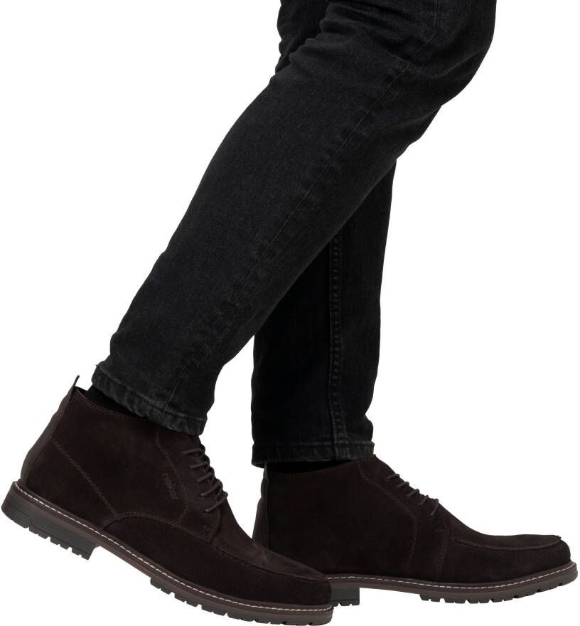 Rieker Veterlaarsjes veterschoenen enkelhoge business-enkellaars met profielzool