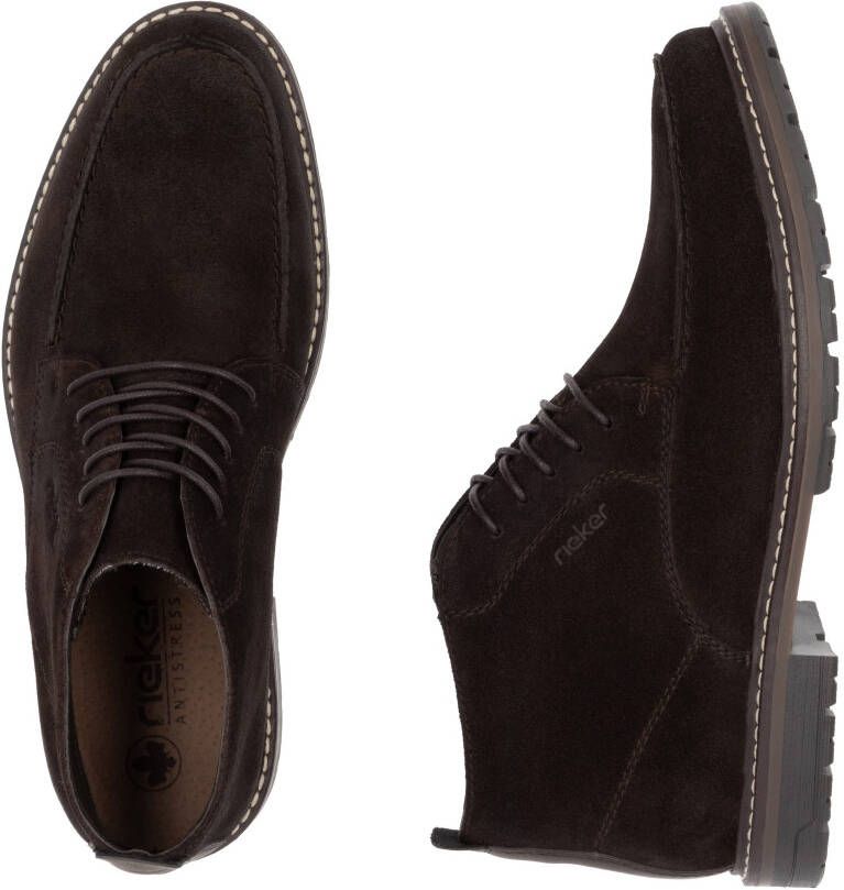 Rieker Veterlaarsjes veterschoenen enkelhoge business-enkellaars met profielzool