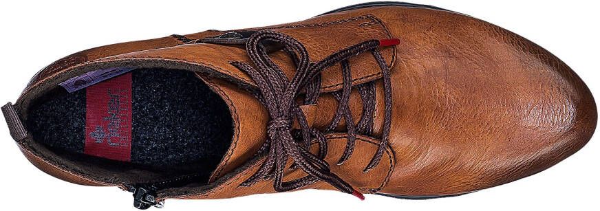 Rieker Veterlaarsjes veterschoenen blokhak in elegante look