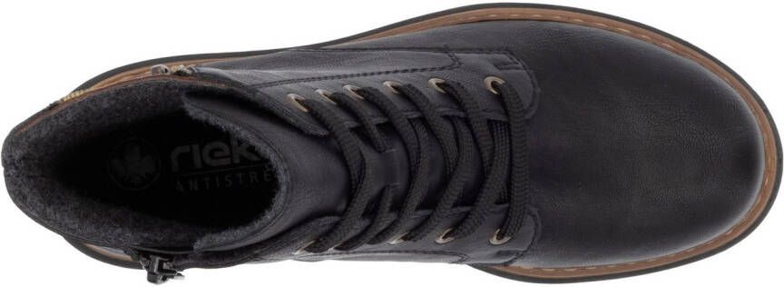 Rieker Veterlaarsjes lace-up boots block heel with practical inner zipper