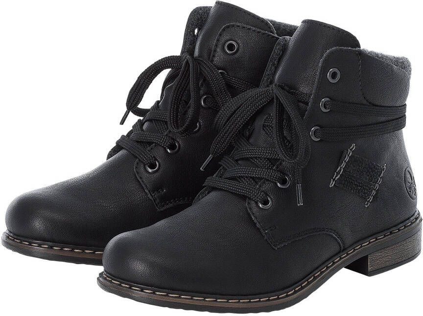 Rieker Veterlaarsjes veterschoenen blokhak met gevoerde schachtafsluiting