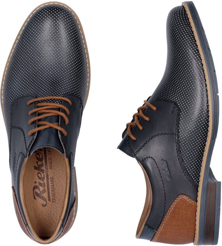 Rieker Veterschoenen met gepolsterde leren binnenzool vrijetijdsschoen lage schoen veterschoen