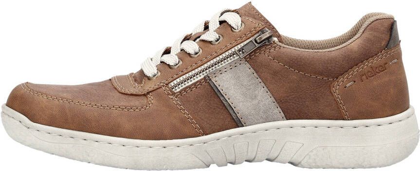 Rieker Veterschoenen met buitenrits vrijetijdsschoen lage schoen veterschoen