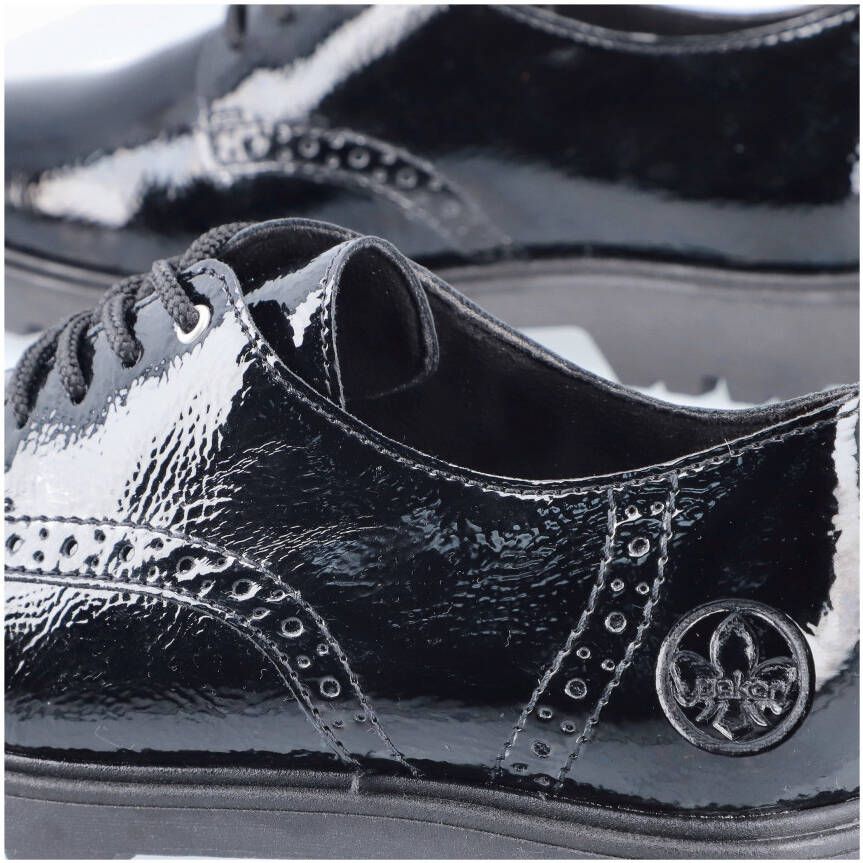 Rieker Veterschoenen vrijetijdsschoen lage schoen business veterschoen in glanzende look