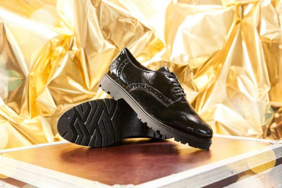 Rieker Veterschoenen vrijetijdsschoen lage schoen business veterschoen in glanzende look