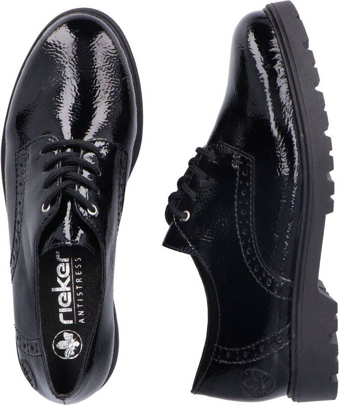 Rieker Veterschoenen vrijetijdsschoen lage schoen business veterschoen in glanzende look