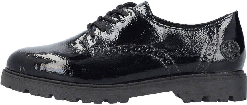Rieker Veterschoenen vrijetijdsschoen lage schoen business veterschoen in glanzende look