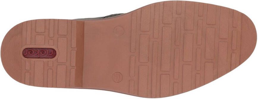 Rieker Veterschoenen business-veterschoenen lage schoen met modieuze embossing