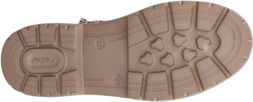 Rieker Veterschoenen enkellaars plateausool contrastnaad met binnenrits