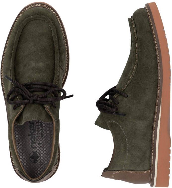 Rieker Veterschoenen lage schoen moccasin veterschoen in comfortabele vorm