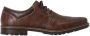 Rieker heren veterschoenen halve schoenen zakelijke schoenen leren schoenen 13200-24 brown - Thumbnail 6