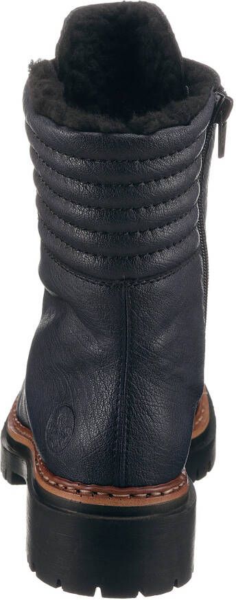 Rieker Veterboot 72600 14 Blauw Warm Gevoerd - Foto 5