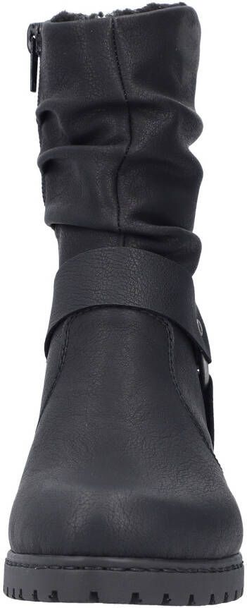 Rieker Winterlaarsjes western-enkellaars cowboylaarzen hakken met decoratieve riem