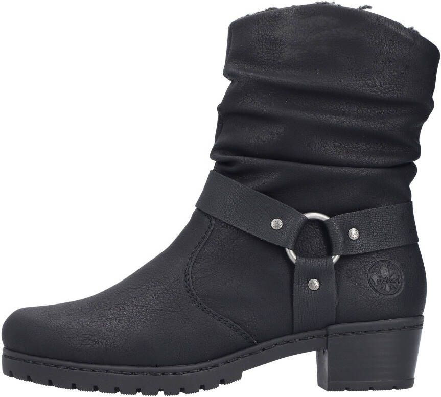 Rieker Winterlaarsjes western-enkellaars cowboylaarzen hakken met decoratieve riem