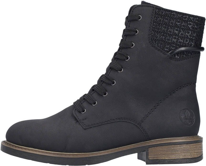 Rieker Winterlaarsjes veterschoenen blokhak met warme voering
