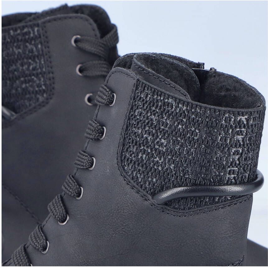 Rieker Winterlaarsjes veterschoenen blokhak met warme voering
