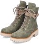Rieker Groene veterschoen met teddyvoering Groen Dames - Thumbnail 12