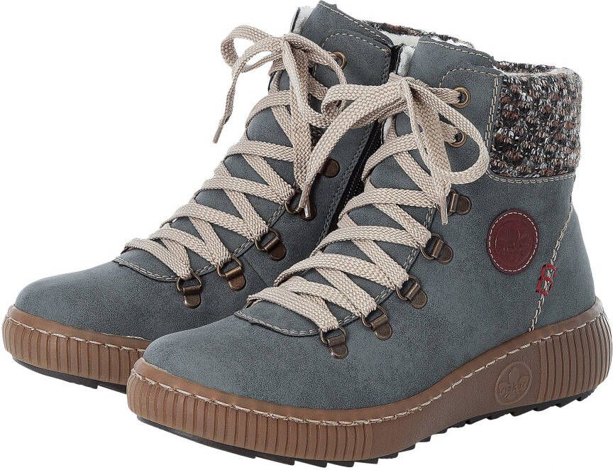 Rieker Winterlaarzen winterenkellaars veterschoenen outdoorlaarzen met warmvoering