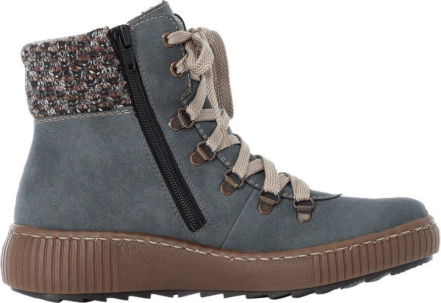 Rieker Winterlaarzen winterenkellaars veterschoenen outdoorlaarzen met warmvoering