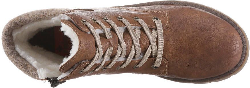 Rieker Winterlaarzen winterenkellaars blokhak in trendy used-look