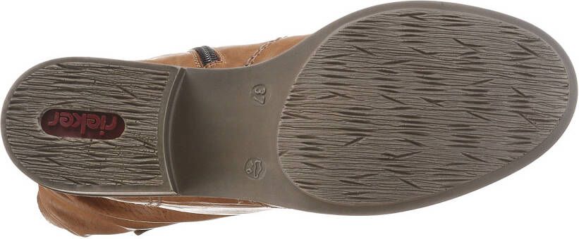 Rieker Winterlaarzen winterankle boots blokhak warme voering geraffte slouchy schacht - Foto 5