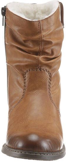 Rieker Winterlaarzen winterankle boots blokhak warme voering geraffte slouchy schacht - Foto 6