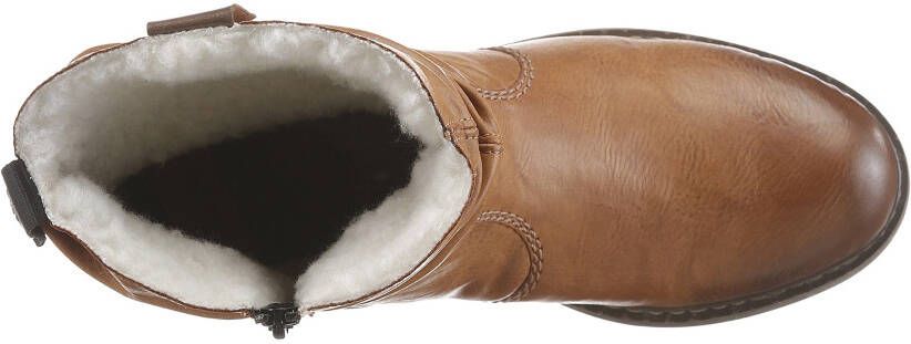 Rieker Winterlaarzen winterankle boots blokhak warme voering geraffte slouchy schacht - Foto 8