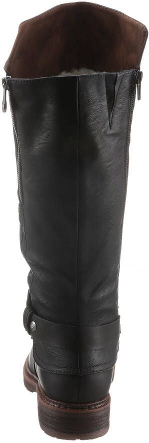 Rieker Winterlaarzen winterboots blokhak met tex-membraan variabele schacht