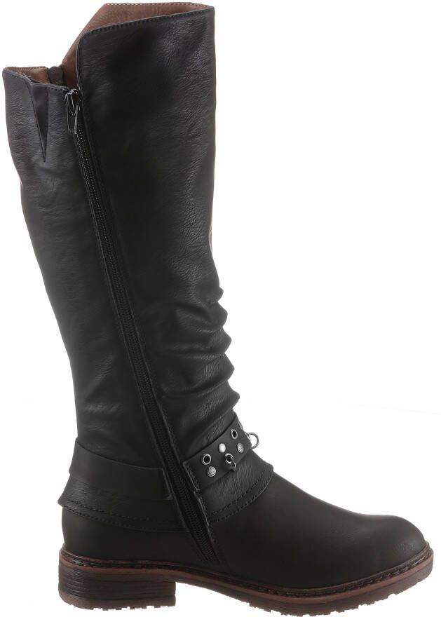 Rieker Winterlaarzen winterboots blokhak met tex-membraan variabele schacht