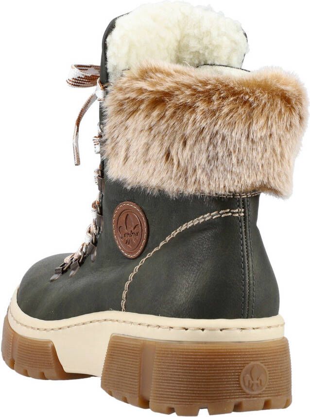 Rieker Winterlaarzen winterenkellaars veterschoenen plateau met warmvoering-uitrusting