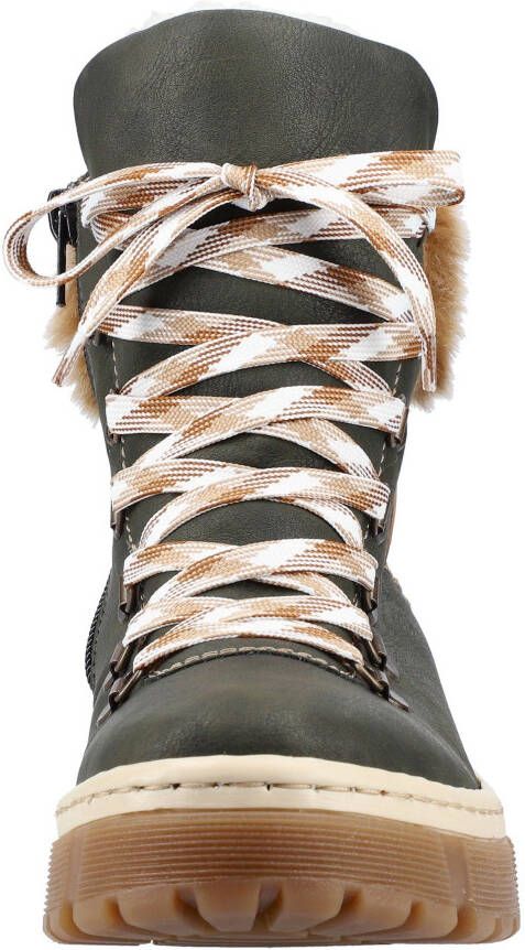 Rieker Winterlaarzen winterenkellaars veterschoenen plateau met warmvoering-uitrusting