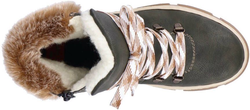 Rieker Winterlaarzen winterenkellaars veterschoenen plateau met warmvoering-uitrusting
