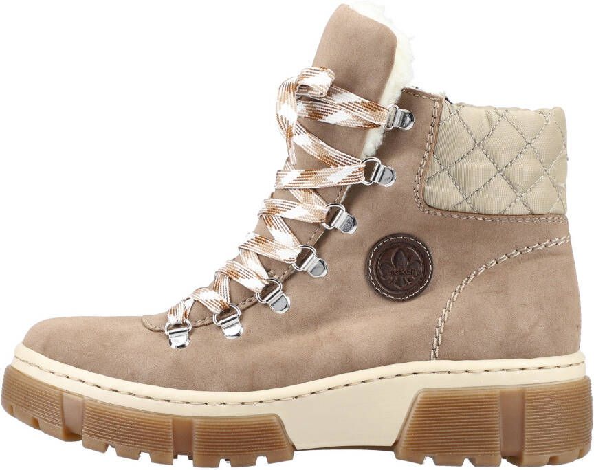 Rieker Winterlaarzen winterenkellaars veterschoenen plateau met warmvoering-uitrusting