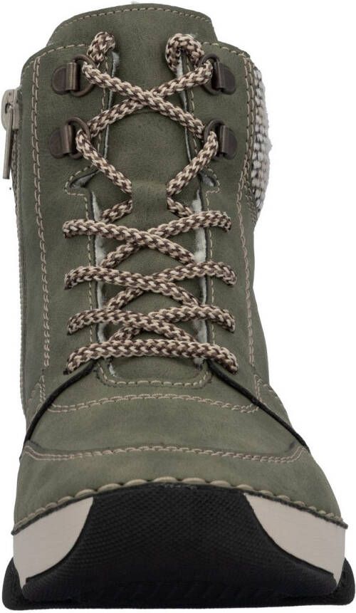 Rieker Winterlaarzen veterschoenen enkellaars met praktische binnenrits - Foto 10