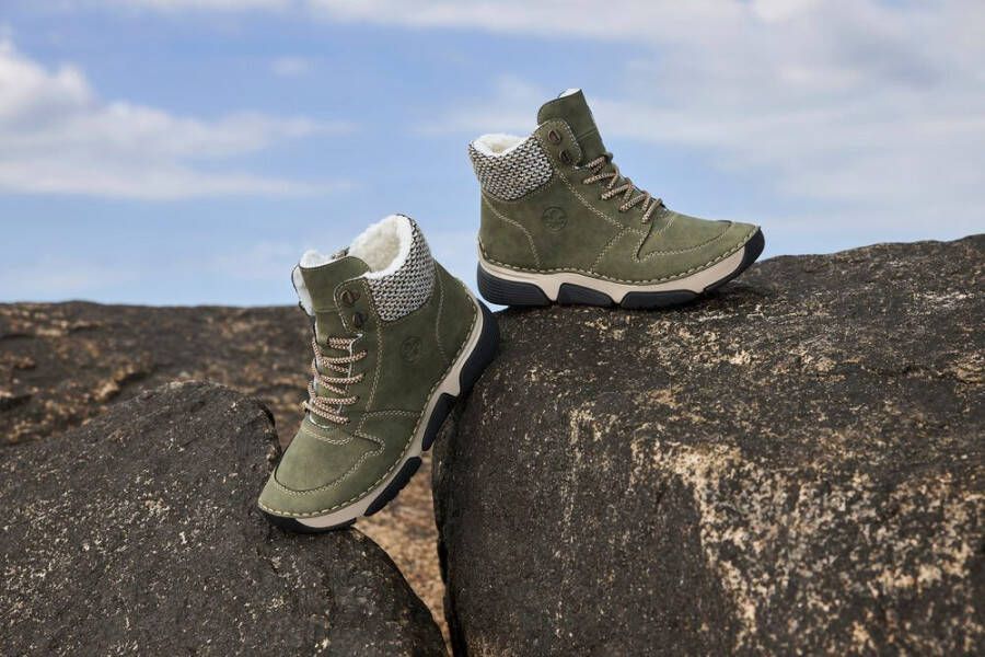 Rieker Winterlaarzen veterschoenen enkellaars met praktische binnenrits - Foto 8