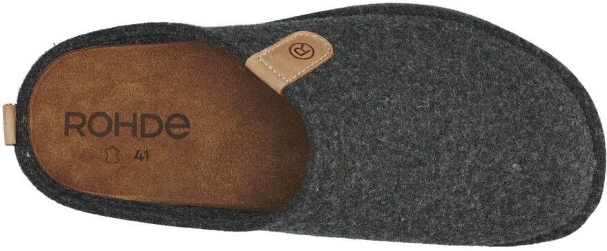 Rohde Pantoffels LUCCA-H met uitneembare leren binnenzool breedte g