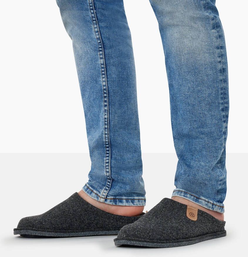 Rohde Pantoffels LUCCA-H met uitneembare leren binnenzool breedte g