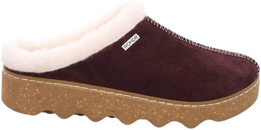 Rohde Pantoffels FOGGIA-D Pantoffel clog met uitneembare binnenzool van schapenvacht